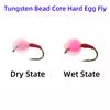 Wolframperlen-Ei und weiches Melkei, künstlicher Glo Bug, Lachsfischrogen, schnell sinkende Nassfliege, Forelle, Steelhead, Angelköder