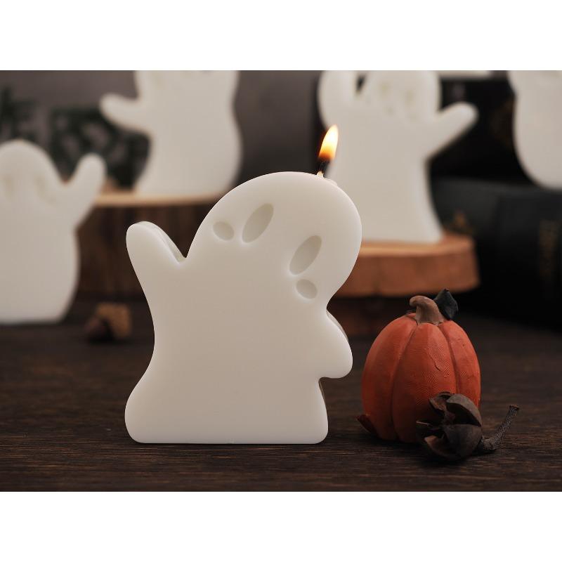 6PCS/Set Cute Cartoon Ghost Scented Candle Silicone Mold Handmade Diffuer Mold Creative Halloween Gift Home Decors