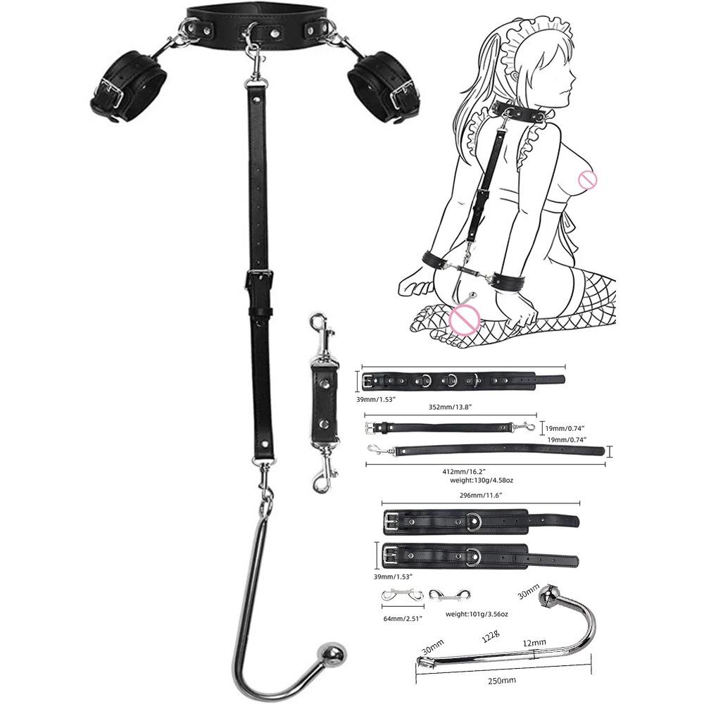 Bondage Kit  Restraints Fetish Erotic Sex Toys For Couples Women Bandage Slave Collars Obedience Handcuffs Master Adult Game