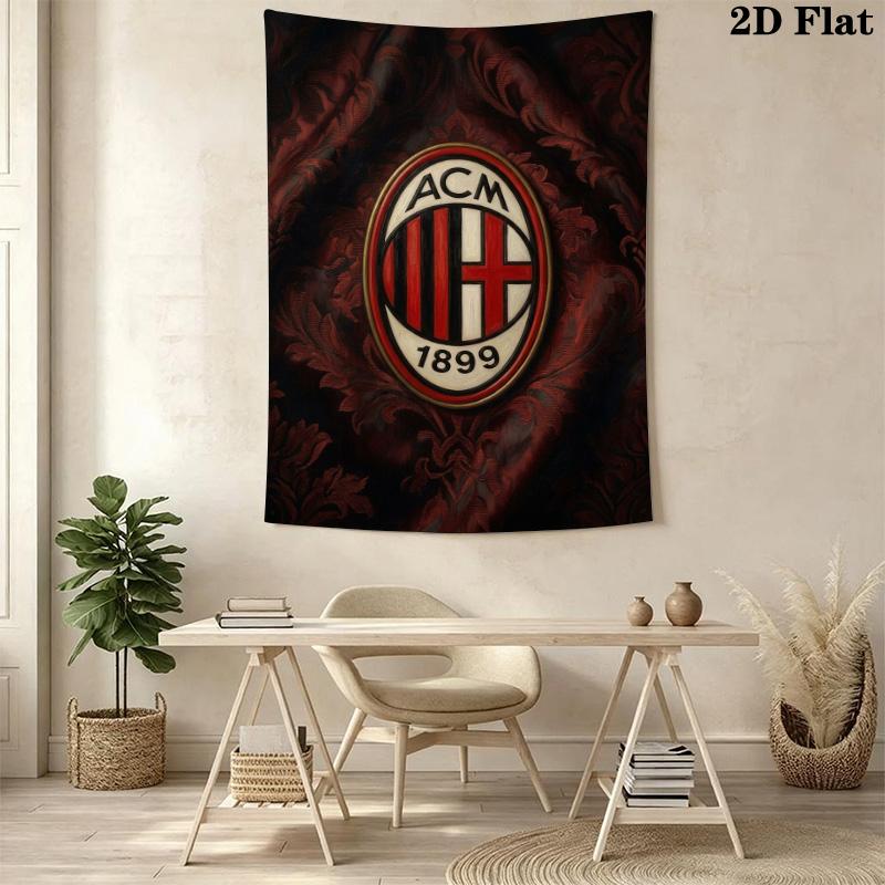 Ac Milan Crest Emblem Threepiece Set 1 Duvet Cover 2 Pillowcase Without Core Bedding Set Duvet Cover And Pillowcase Soft And Comfortable