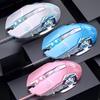 Professional Colorful Light Wired Mouse 7-Color Illuminated USB Mouse with Sound Cool Mechanical Mouse Office Home