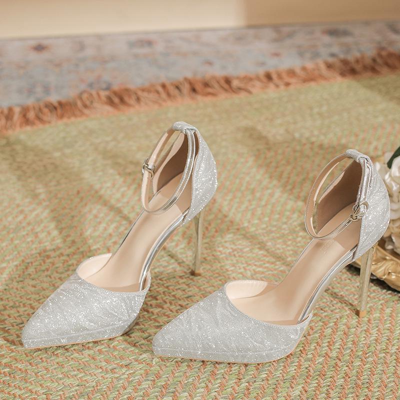 

Весна и осень 2025 Туфли-стилеты с закрытым носком, ремешком и водонепроницаемой платформой для женщин 36