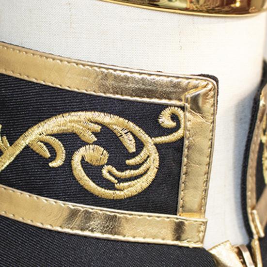 Halloweenský mužský kabát s elegantními výšivkami a tenkým nepravidelným spodkem vintage bunda pro výkon