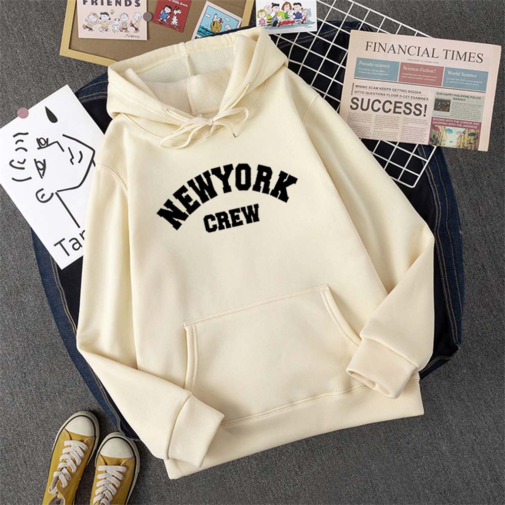 

Hirsionsan Нью-Йорк Толстовка з принтом літер Жіноча базова жіноча осінь з капюшоном Аніме Пуловери з довгими рукавами Повсякденні топи 2024 Y2k L