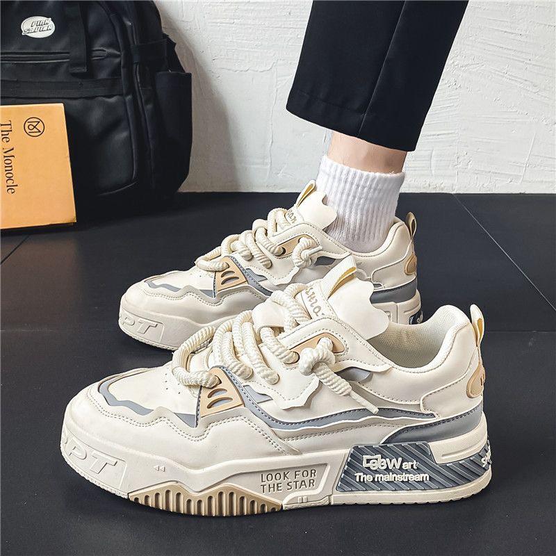 Large size men's shoes summer new breathable casual shoes youth trend sports shoes versatile flat shoes