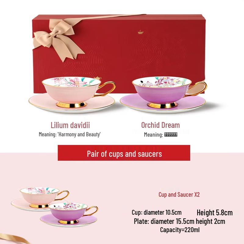 Exquisite Ceramic Couple Coffee Cups Gift Set