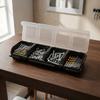 Multi-Compartment Parts Plastic Storage Box Beveled Hardware Accessories Screw Organizer Boxs Large Capacity Case Box Tools