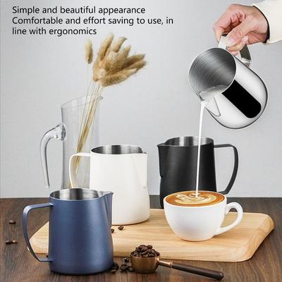 Tip Mouth Milk Frother Cup Thickened Stainless Steel Milk Steaming Pitcher Coffee Making