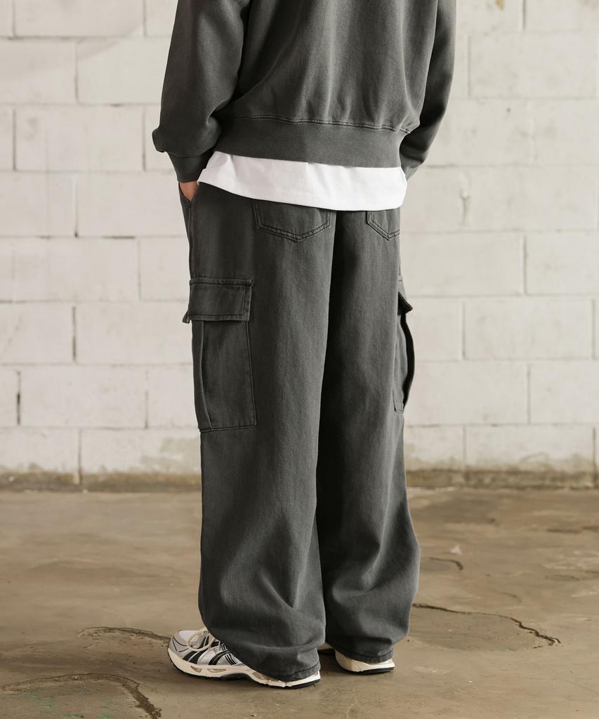 Jikeulib Cargo Pocket Wide Cotton Pants