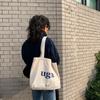Canvas Bag Zipper Bag UGH Shoulder Shopping Class Shopping Cloth Bag Wholesale Handbag Large Capacity Literary