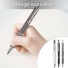 6Pcs Retractable Metal Ballpoint Pen 1.0MM Write Smoohtly Refillable Business Signing Pen with Metal Pen Clip for Office
