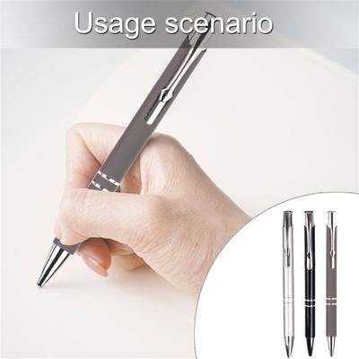 6Pcs Retractable Metal Ballpoint Pen 1.0MM Write Smoohtly Refillable Business Signing Pen with Metal Pen Clip for Office