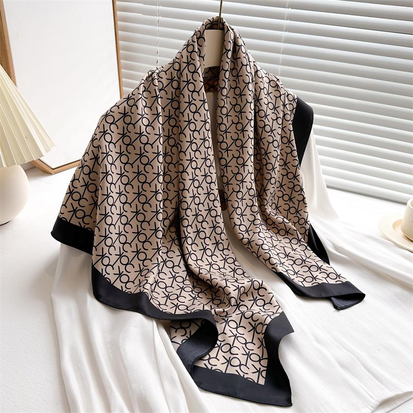 

90 * 90 см новый твил шелк простой солнцезащитный теплый большой квадратный шарф шаль платок для женщин 90x90cm