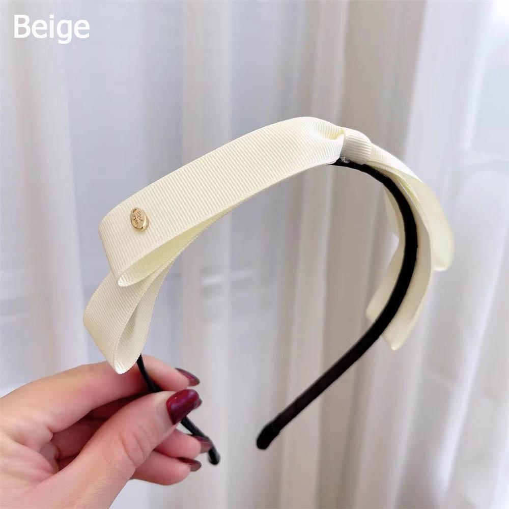 Fashion Sweet Vintage Bow Bezel Headwear Headband Bow Hair Bands Wide Hairband