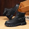 Fashion Fashion Autumn Winter High Top Shoes for Men New Designer Ankle Boots Male Casual Botas Male Lace Up Platform Motorcycle Boots