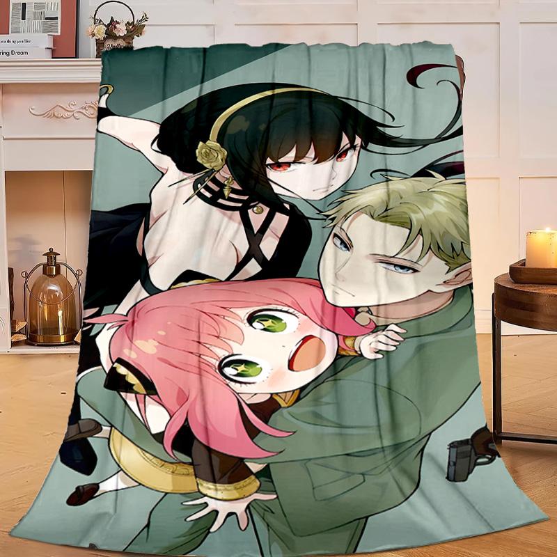 Fantasy Battle Anya Blanket Flannel Throw for Sofa, Travel, Camping, Livingroom, Office, Chair and Bed Soft and Warm Holiday gifts