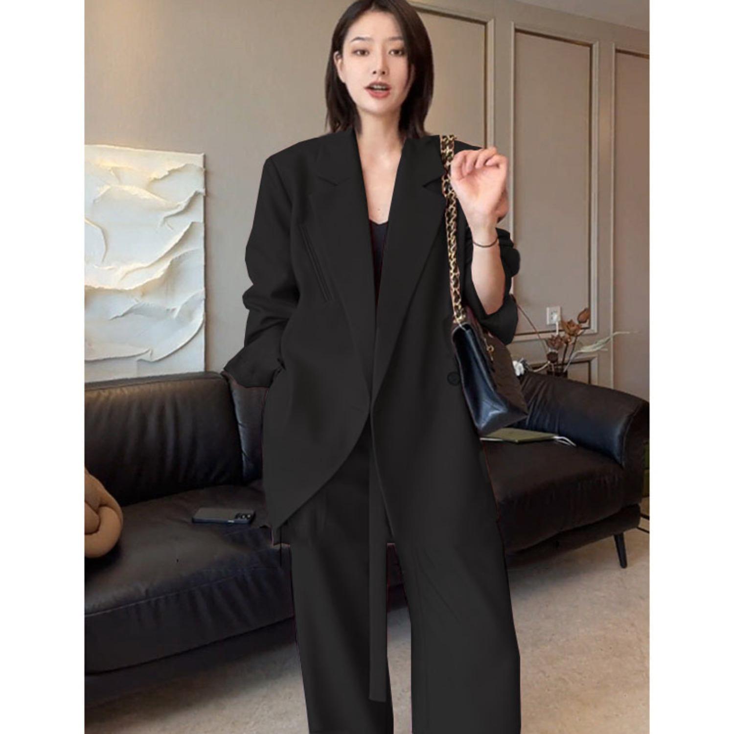 Women`s Plus Size Lapel Long Sleeve