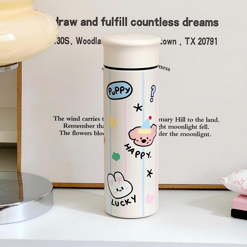 Cute 304 Stainless Steel Thermos Bottle With Leakproof Lid For Student Travel And Gift