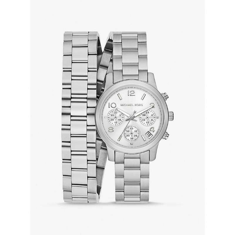 Женские часы Michael Kors Runway с серебристым покрытием MK7454 серебряный
