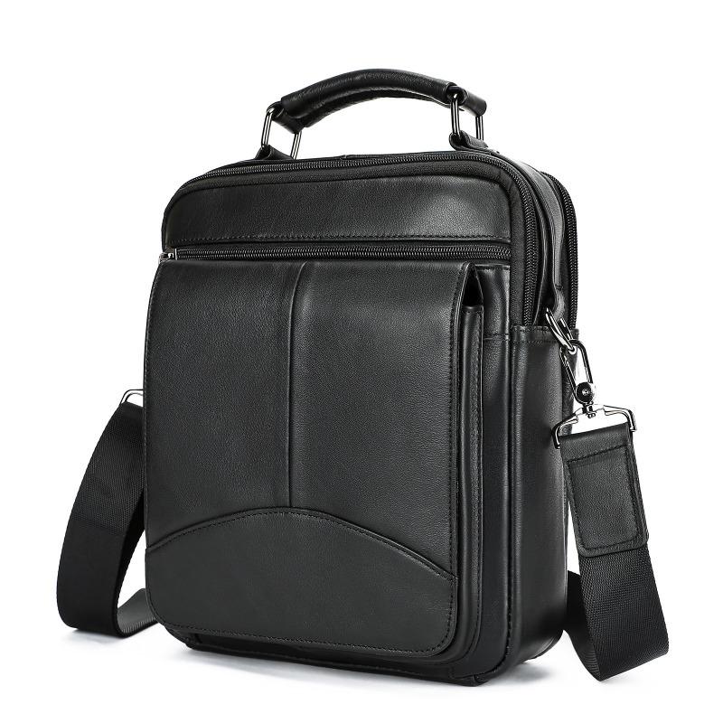 Fashionable Casual Shoulder Bag Genuine Leather Commuter Crossbody Bag Vertical Square Handbag Crossbody Bag