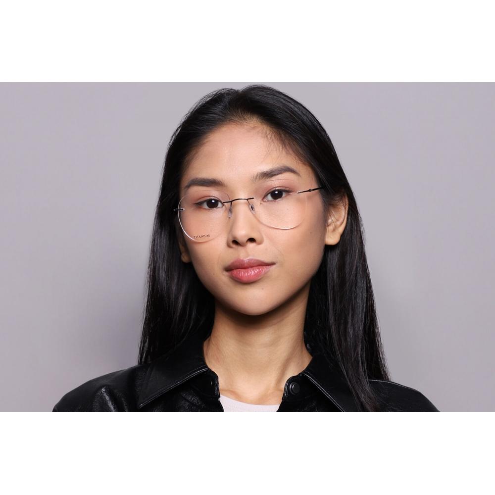 Rimless Oval Shiny Black SmaRtbuy Collection Hani Rt 010 C4 Fashion Unisex Eyeglasses