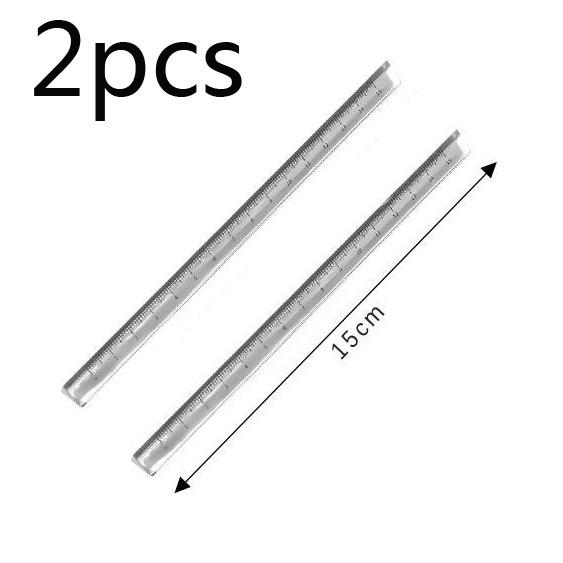 

15cm /20cm Interesting Transparent Triangular Straight Ruler Stationery School Supplies Refractable Light