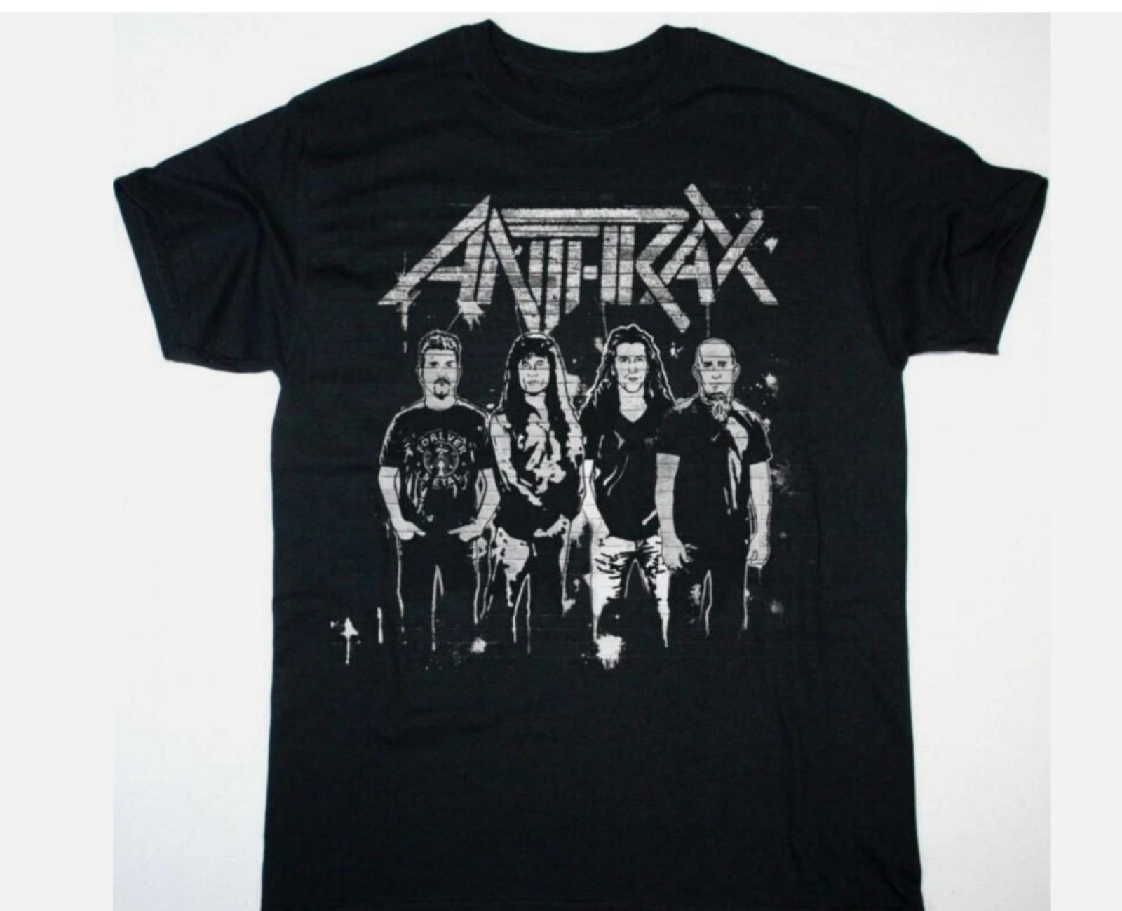 Anthrax Band T-Shirt S-234XL Black Shirt Band Short Sleeve L