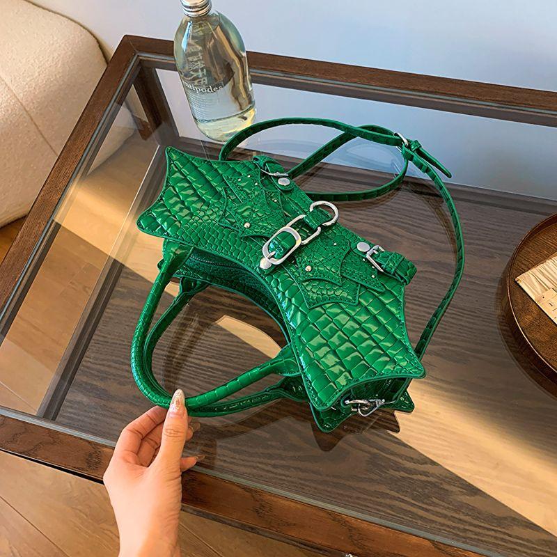 

Готическая сумка-мессенджер, женская, горячая, для девушек, кожаная, с ручкой, сумки через плечо, женская, панк, темно-красная, эстетическая сумка