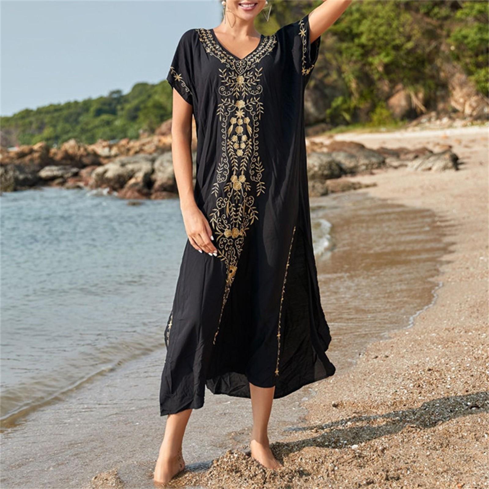 

Женский свободный пляжный халат, рубашка для отдыха от солнца, прикрытие One Size