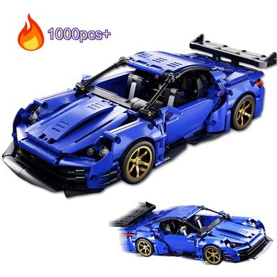 Blocos de Construção de Carro Esportivo Super Veloz DIY Não Tóxico Peças Moc Montáveis Veículo de Corrida Brinquedos Presentes de Aniversário Halloween Natal