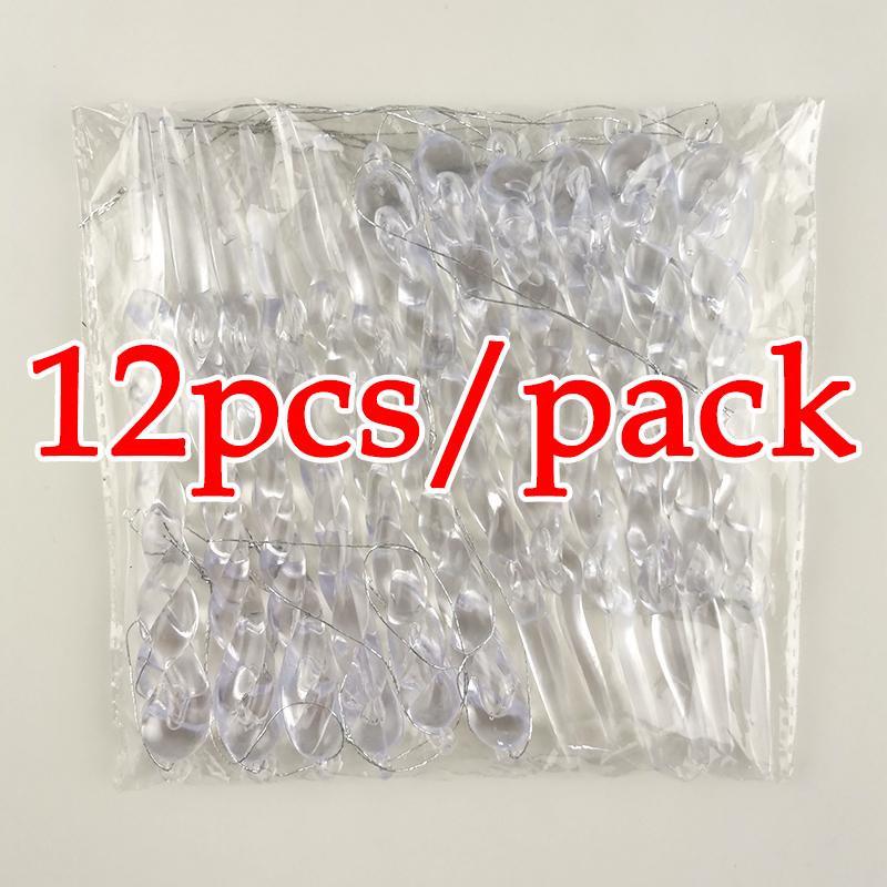 

(12Pcs/pack) Christmas Tree Pendant Plastic Transparent Ice Cone Decor Christmas Decorations For Handmade DIY Home Decoration чистый