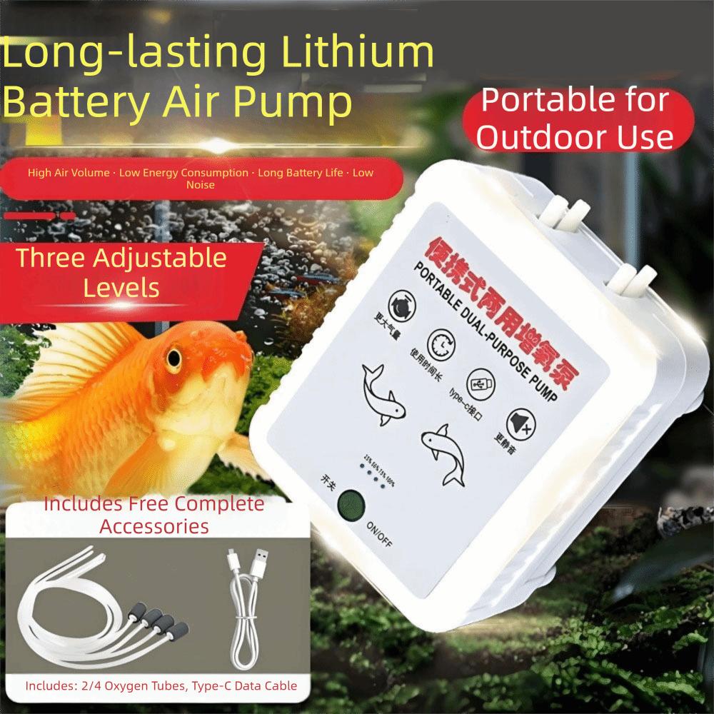 Low Noise Portable Oxygen Pump Four/Double Hole Fish Tank Aerator Aquarium Fish
