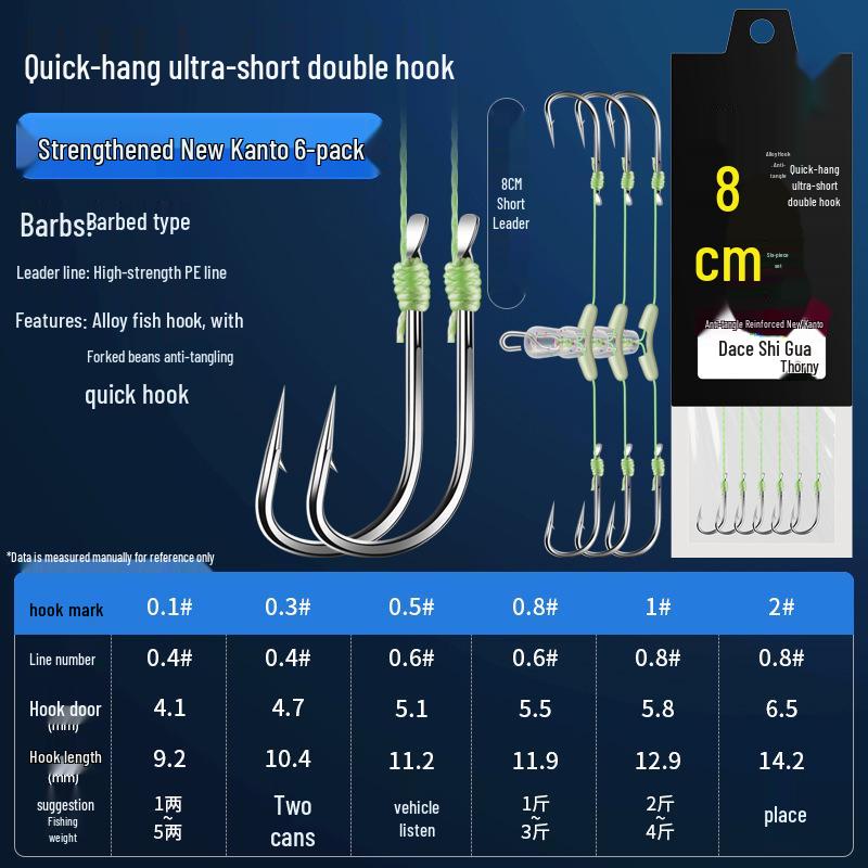 Quick-Hang 8cm Anti-Tangle Double Hook for Carp Fishing
