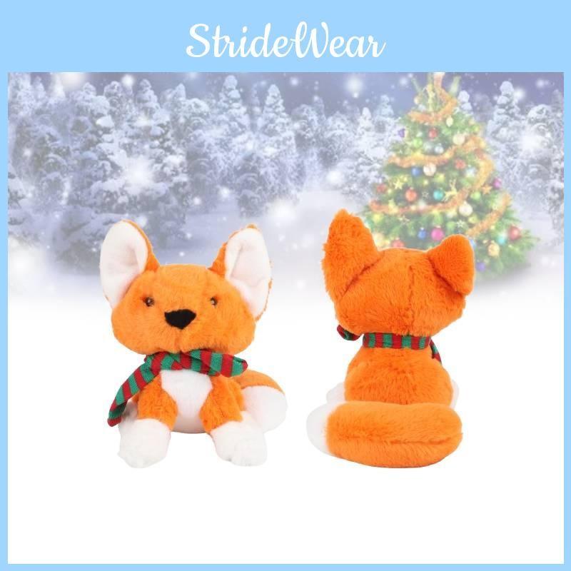 Fox Scarf Christmas Plush Toy Girl Children Birthday Holiday Gift Doll Decorated