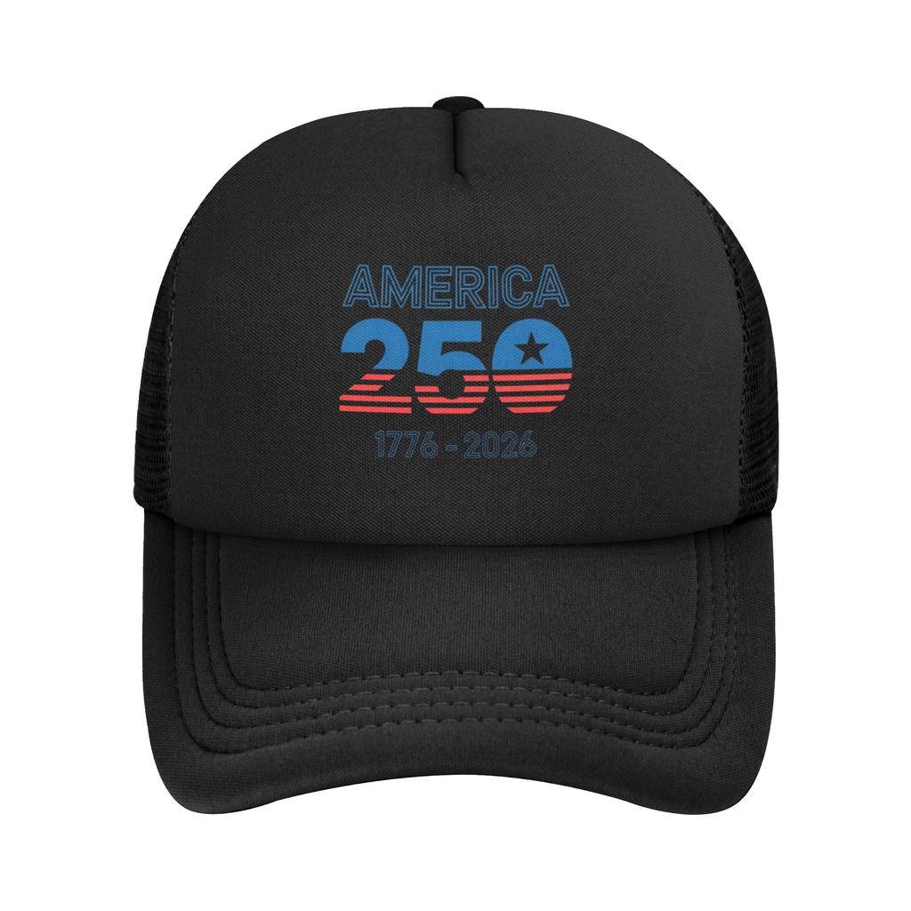 250 Years American Anniversary Snapback Hat For Man Woman Summer Outdoor Mesh Side Sun Hats Caps For Casual Headwear
