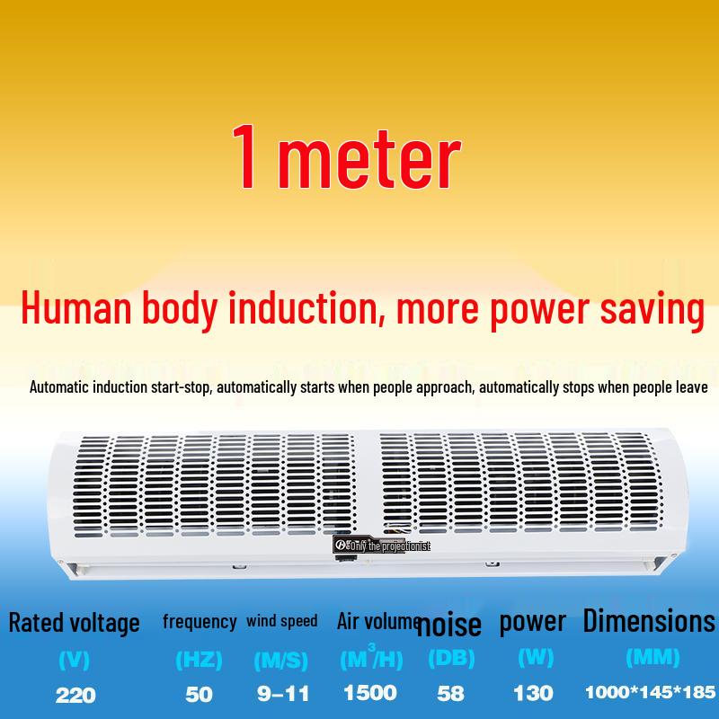 Silent Commercial Air Curtain for Doors - 0.9/1.2/1.5/1.8/2 Meter