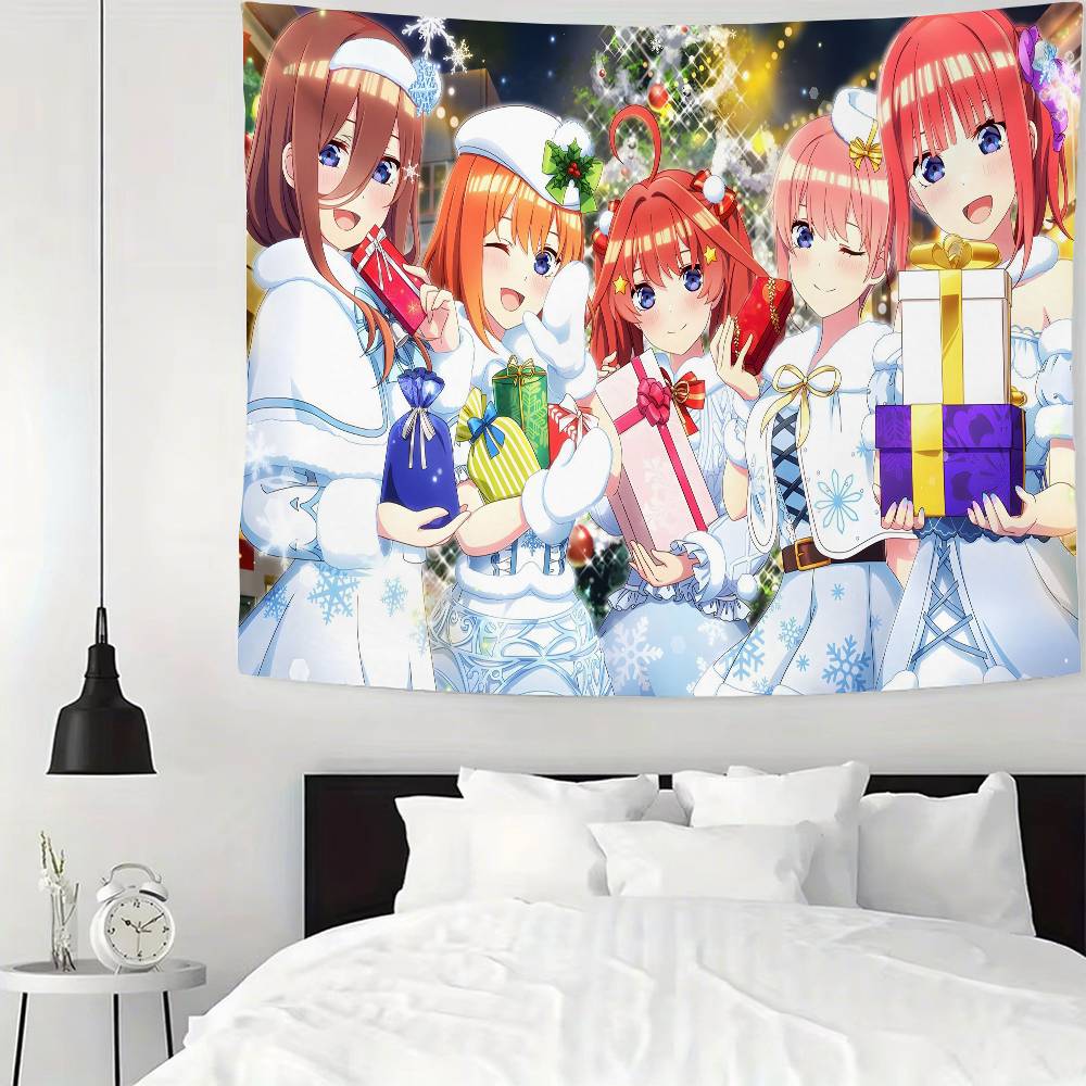 Anime TThe Quintessential Quintuplets Tapestry Wall Hanging Tapestry Art Deco Blanket Curtain Hanging At Home Living Room Decor