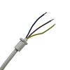 In-Stock White 17.2mm National Standard Three-Prong Power Cord, 0.5m, No Tail