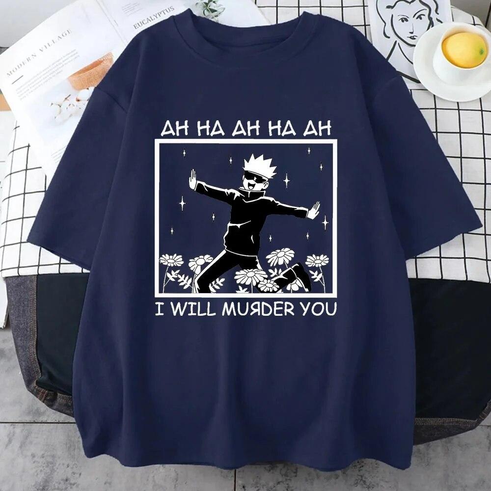 Žhavá novinka Anime Satoru Gojo tričko s grafickým potiskem pro unisex i ženy Anime Ležérní topy Personalizované cool tričko s kulatým výstřihem