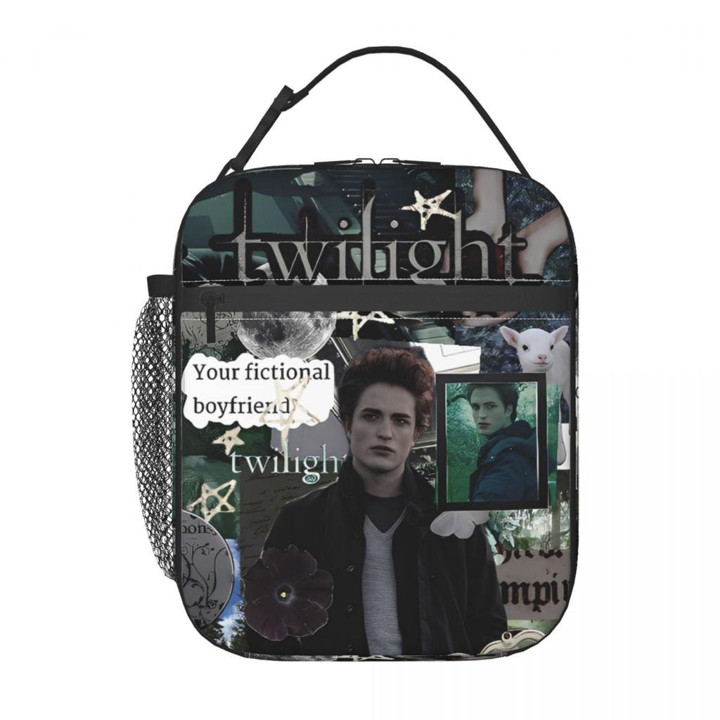 Edward Cullen Homage Twilight Merch Insulated Lunch Bag For Office Food Box Portable Thermal Cooler Bento Box