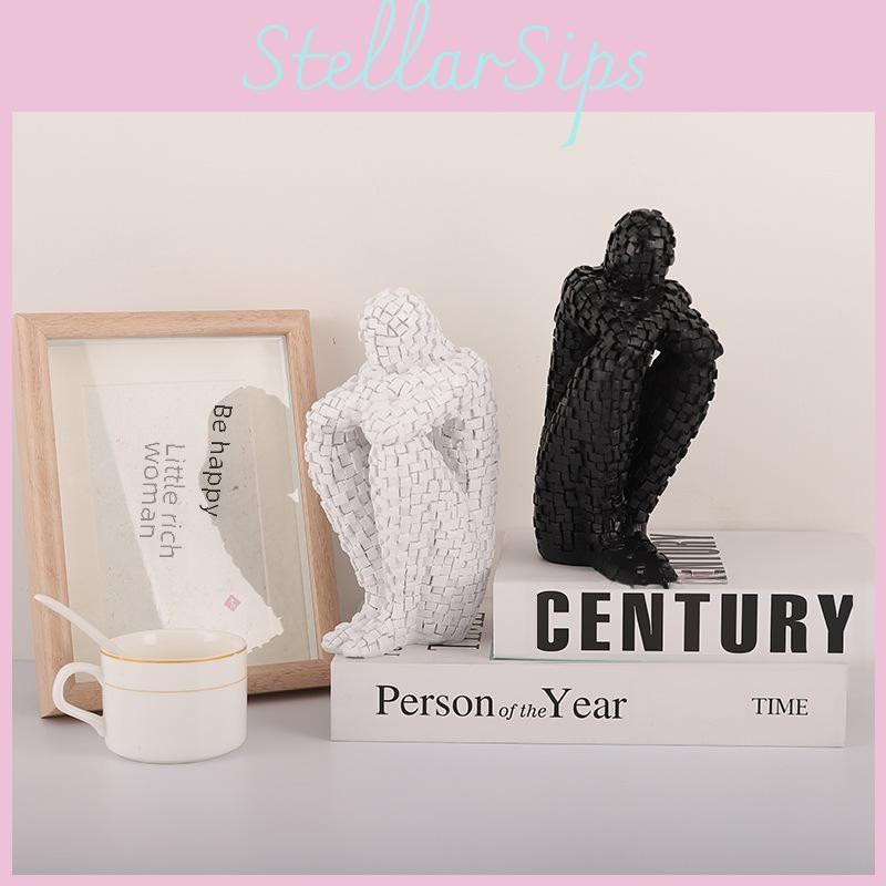 Minimalist Modern Mosaic Resin Sculpture For Home Office Living Room Decor Gift