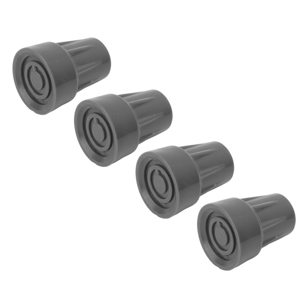 4pcs Rubber Cane Tip Set Professional Replacement Underarm Crutch Tip Accessory for Elderly 0.8 Inch