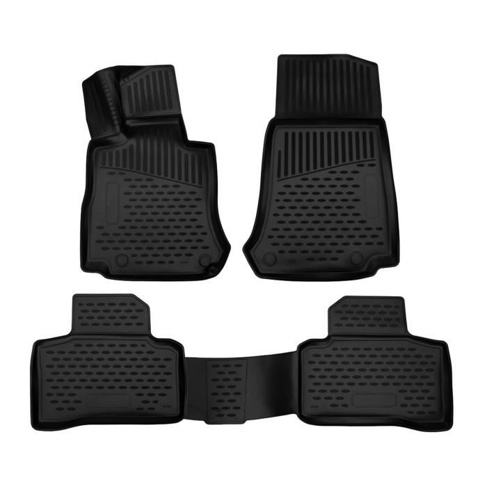 Tapis de sol en caoutchouc - Exclusive - Mercedes GLC - 4 pièces - Fixation - Toutes saisons