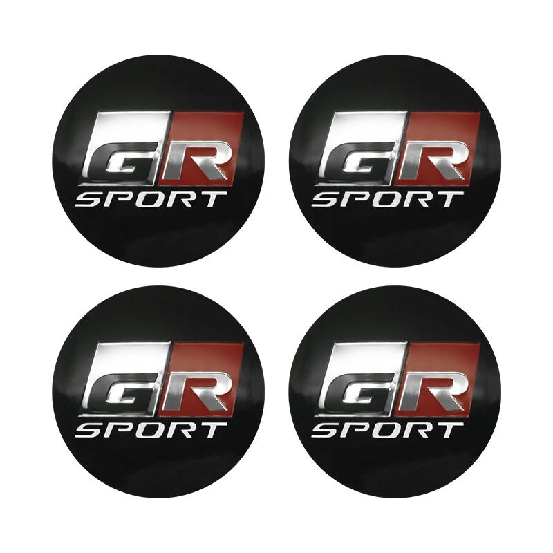 

4Pcs 56mm 60mm GR Sport Logo Badge Car Wheel Center Cap Hub Covers Stickers For Toyota Fortuner Verso Prius Hiace Yaris Corolla