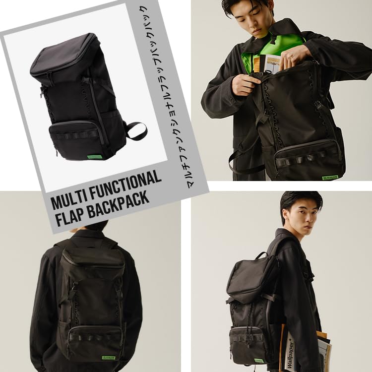 KiU Multifunctional Flap Backpack, Waterproof and Water-Repellent, Large Capacity, Laptop Bag, Carry-On Compatible, Perfect for Commuting, School,