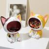 Vukayo Cat Offering a Metal Key Storage Key Small Item Entryway Tabletop Storage Animal Sculpture Pet Side Makeup Lipstick Candy Resin Interior