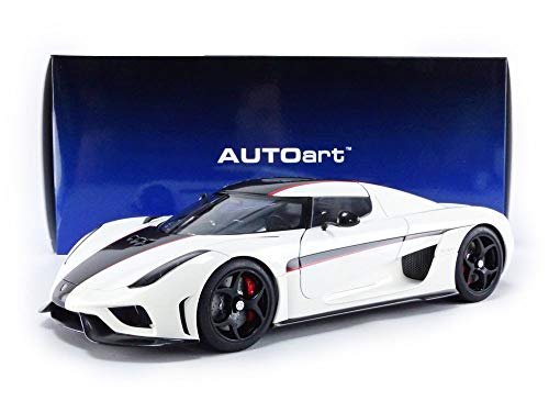 AUTOart 1/18 Scale Koenigsegg Regera White/Carbon Black/Red Finished Model 79027
