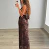 European and American Sleeveless Backless Sequin Floral Dress (2025 Release)
