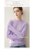 Lekasha Women's 100% Cashmere Embroidered Round Neck Sweater for Autumn and Winter