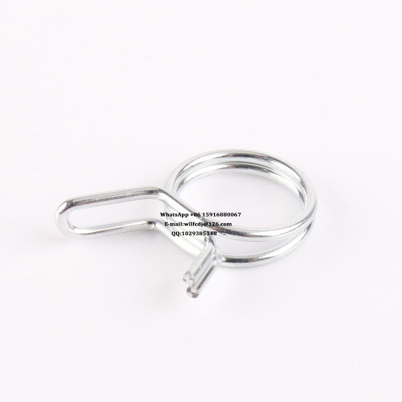 10pcs Tube Spring Clips Clamp 6-24mm Fuel Line Silicone Hose Double Wire Motorcycle ATV Zinc Plated 7mm
